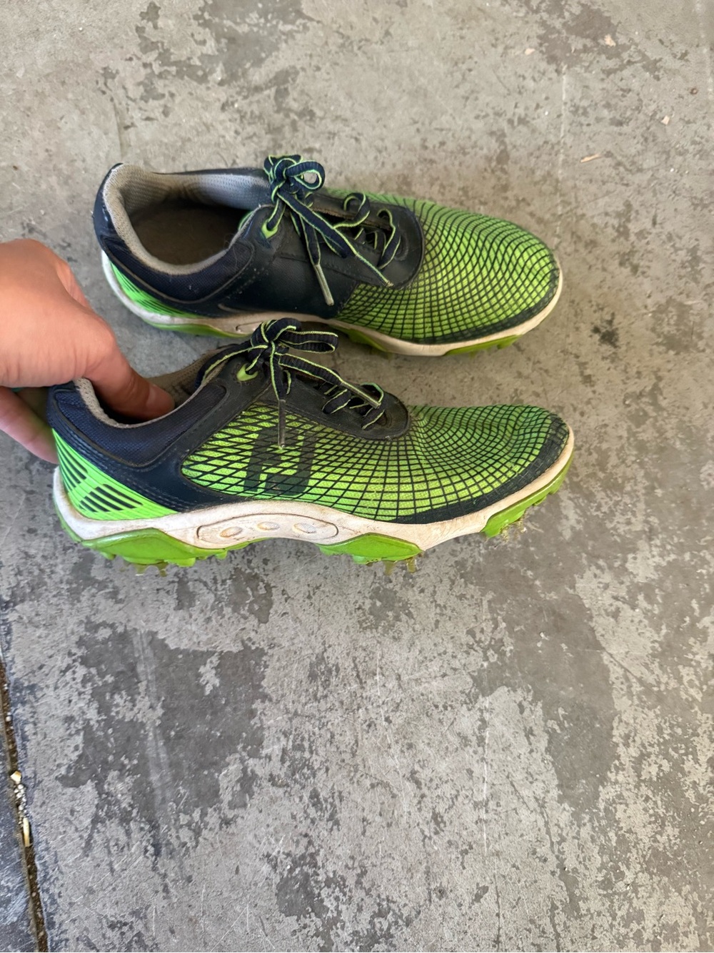 Neon Green Athletic golf cleats